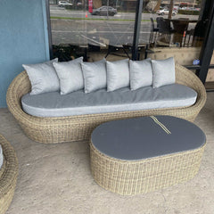 Pismo Gray Outdoor Seating Group w/ Coffee Table / 4pc - Ornate Home