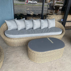 Pismo Gray Outdoor Seating Group w/ Coffee Table / 4pc - Ornate Home