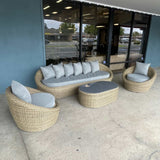 Pismo Gray Outdoor Seating Group w/ Coffee Table / 4pc - Ornate Home