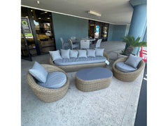 Pismo Gray Outdoor Seating Group w/ Coffee Table / 4pc - Ornate Home