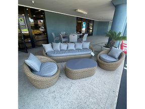 Pismo Gray Outdoor Seating Group w/ Coffee Table / 4pc - Ornate Home