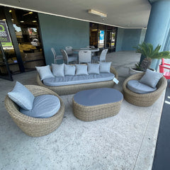 Pismo Gray Outdoor Seating Group w/ Coffee Table / 4pc - Ornate Home