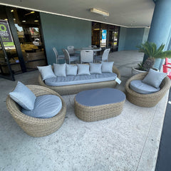 Pismo Gray Outdoor Seating Group w/ Coffee Table / 4pc - Ornate Home