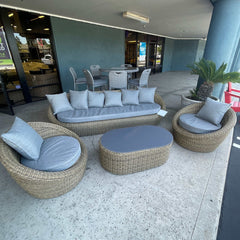 Pismo Gray Outdoor Seating Group w/ Coffee Table / 4pc - Ornate Home