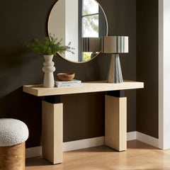 Piston Natural 52" Rectangular Wood Console Table - Ornate Home