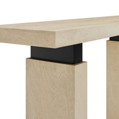 Piston Natural 52" Rectangular Wood Console Table - Ornate Home