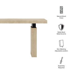 Piston Natural 52" Rectangular Wood Console Table - Ornate Home