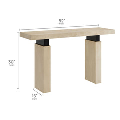 Piston Natural 52" Rectangular Wood Console Table - Ornate Home