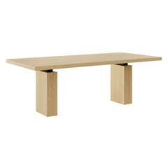Piston Natural 82" Rectangular Wood Dining Table - Ornate Home