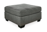 Pitkin Slate Oversized Accent Ottoman (Online Special Price) - Ornate Home