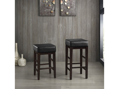 Pittsville Black/Espresso Pub Height Stool (Set of 2) - Ornate Home
