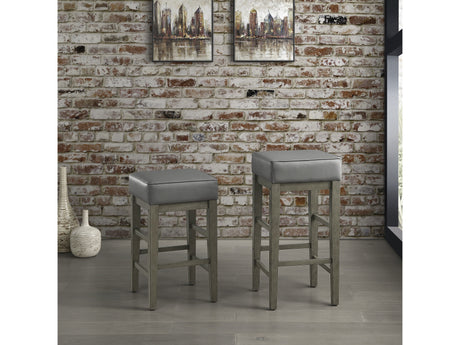 Pittsville Gray/Espresso Pub Height Stool (Set of 2) - Ornate Home