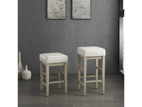 Pittsville White/Espresso Pub Height Stool (Set of 2) - Ornate Home