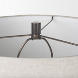 Piven Black/Gray Textured Ceramic Table Lamp - Ornate Home