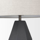 Piven Black/Gray Textured Ceramic Table Lamp - Ornate Home