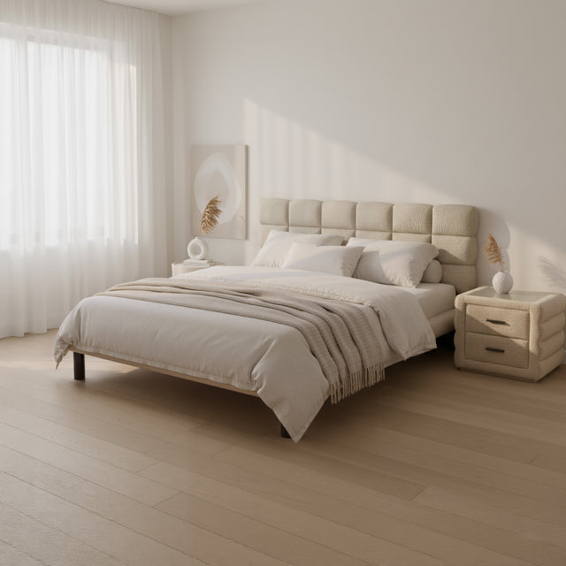 Placid Beige King Bed - Ornate Home