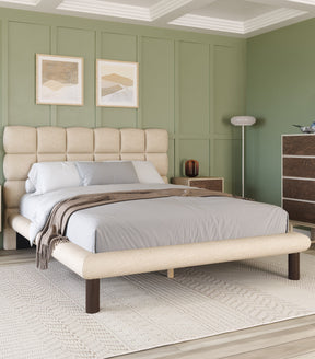 Placid Beige Queen Bed - Ornate Home