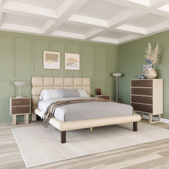 Placid Beige Queen Bed - Ornate Home