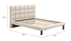 Placid Beige Queen Bed - Ornate Home