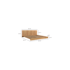 Plank Natural King Bed - Ornate Home
