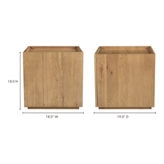 Plank Natural Nightstand - Ornate Home