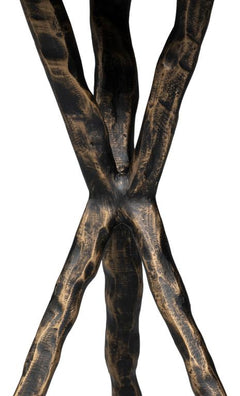 Planter's Brown/Brass Side Table - Ornate Home