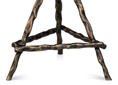 Planter's Brown/Brass Side Table - Ornate Home