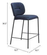 Plat Blue Counter Stool (Set of 2) - Ornate Home