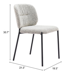 Plat Gray Dining Chair (Set of 2) - Ornate Home