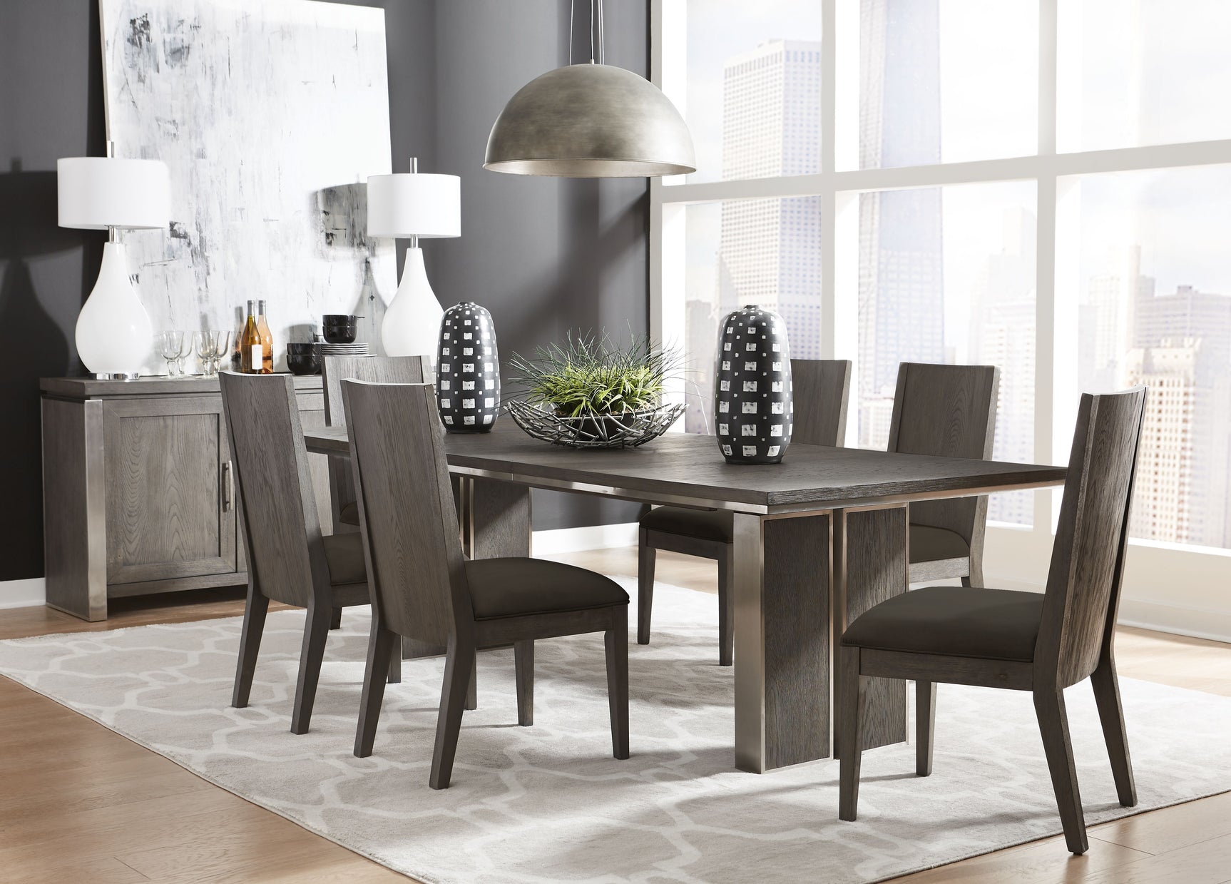 Plata Dining Chair in Thunder Grey (Set of 2) - Ornate Home