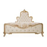 Platine de Royale Antique Platinum/Champagne Panel Bed - Ornate Home