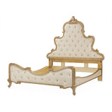Platine de Royale Antique Platinum/Champagne Panel Bed - Ornate Home