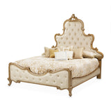Platine de Royale Antique Platinum/Champagne Panel Bed - Ornate Home