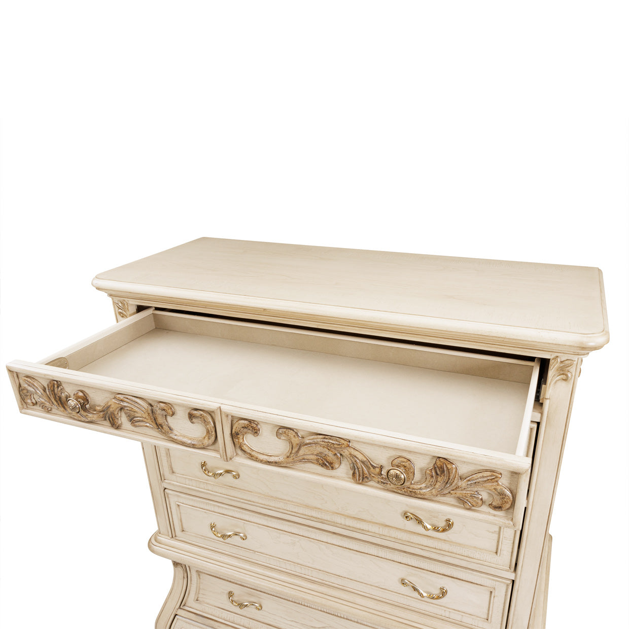 Platine de Royale Champagne 6-Drawer Chest - Ornate Home