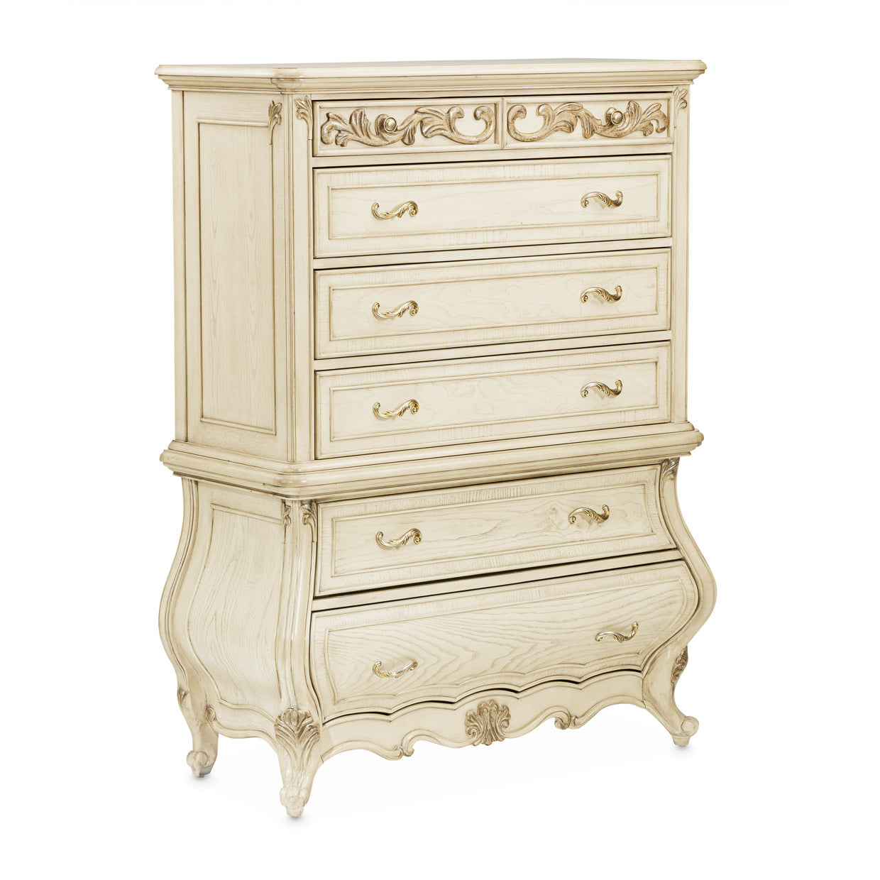 Platine de Royale Champagne 6-Drawer Chest - Ornate Home