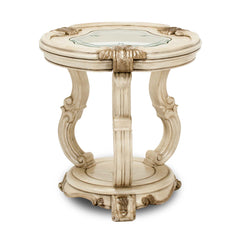Platine de Royale Champagne Chairside Table - Ornate Home