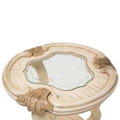 Platine de Royale Champagne Chairside Table - Ornate Home