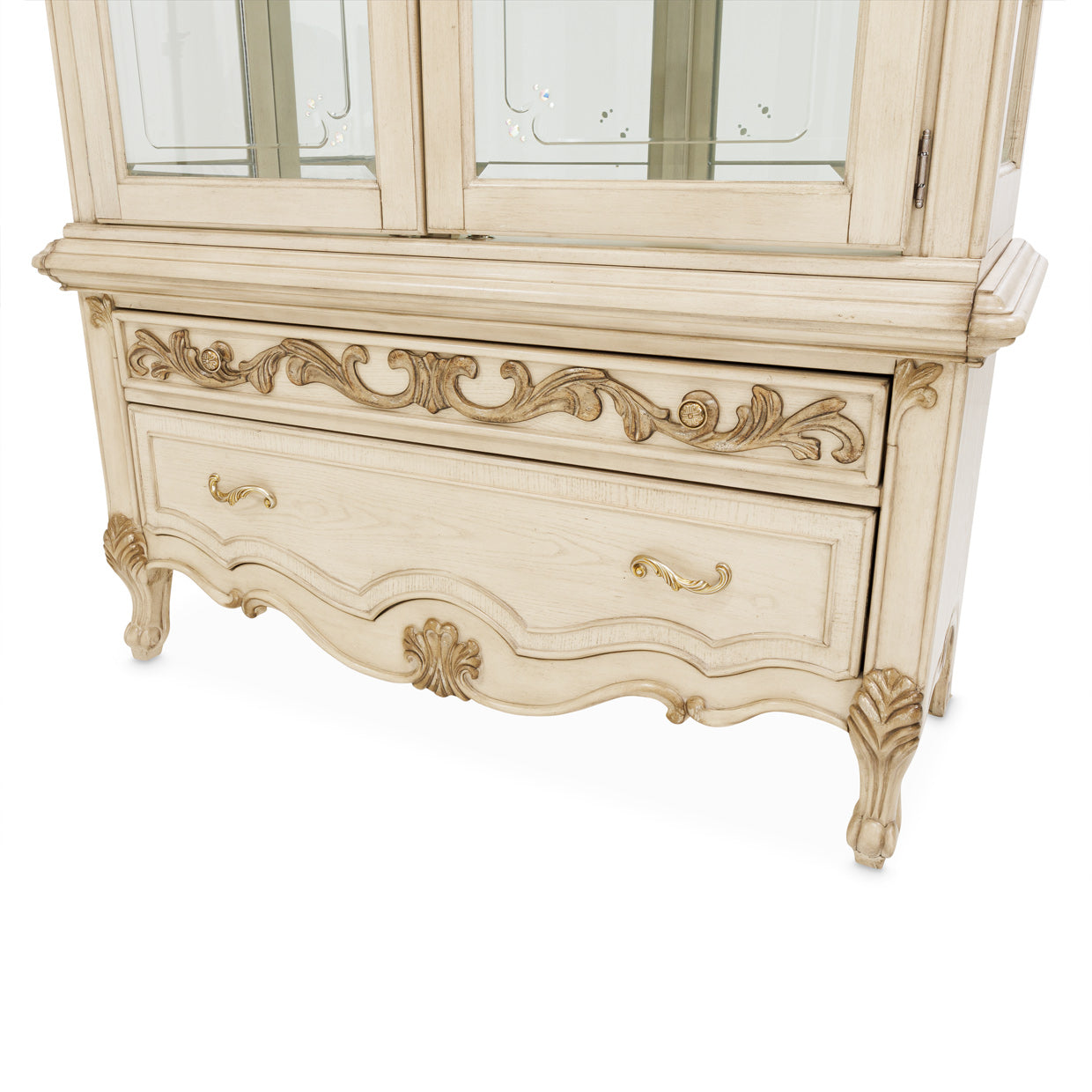Platine de Royale Champagne Curio Cabinet - Ornate Home