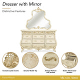 Platine de Royale Champagne Dresser with Mirror