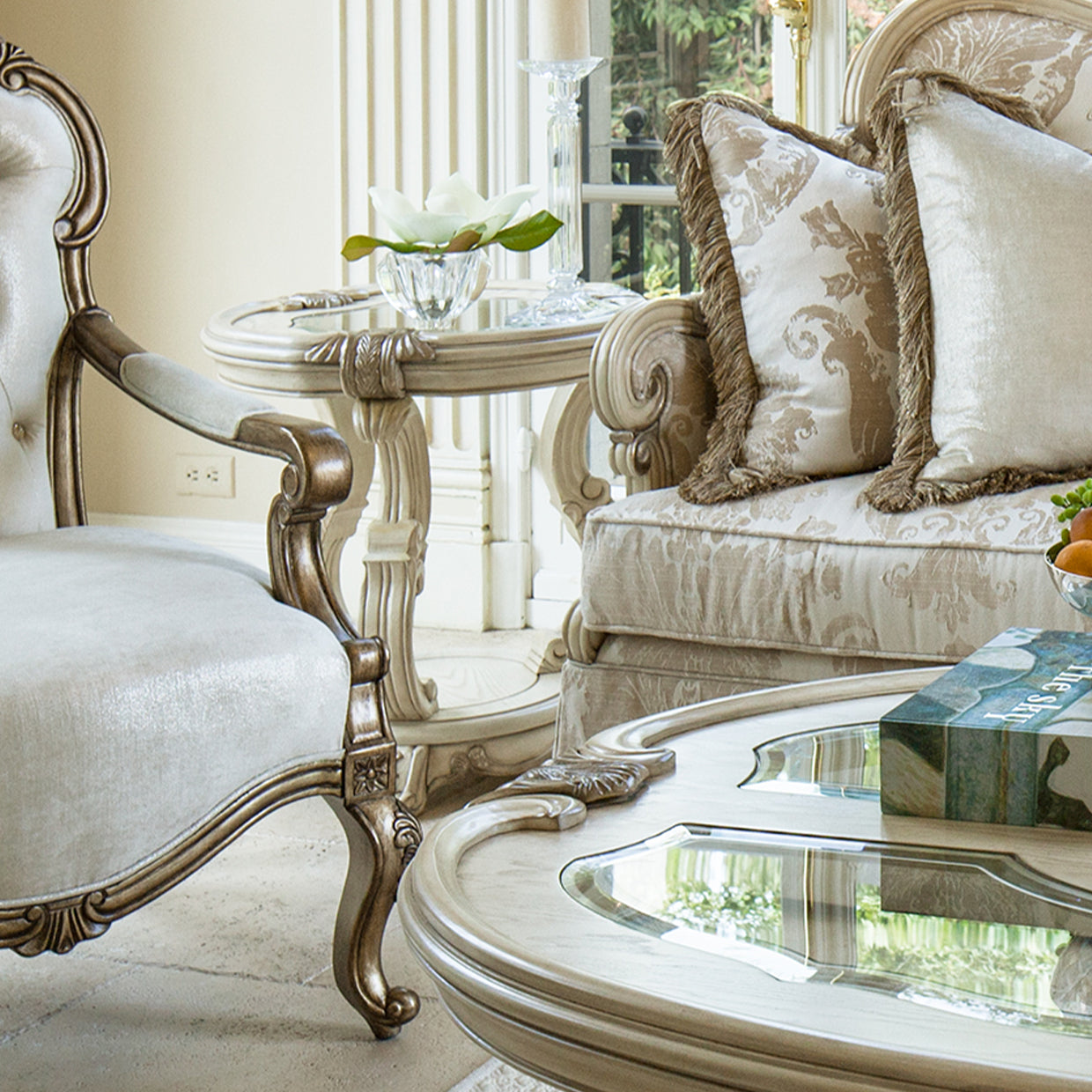 Platine de Royale Champagne End Table - Ornate Home