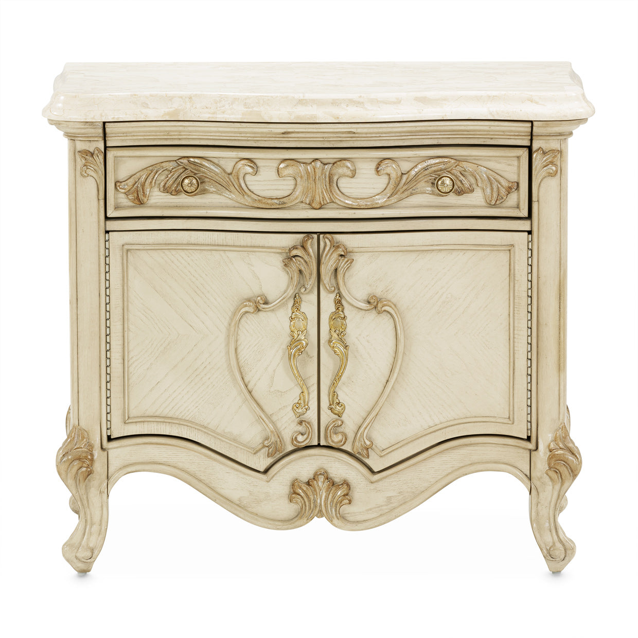 Platine de Royale Champagne Nightstand - Ornate Home