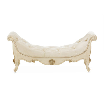 Platine de Royale Champagne Non-Storage Bed Bench - Ornate Home
