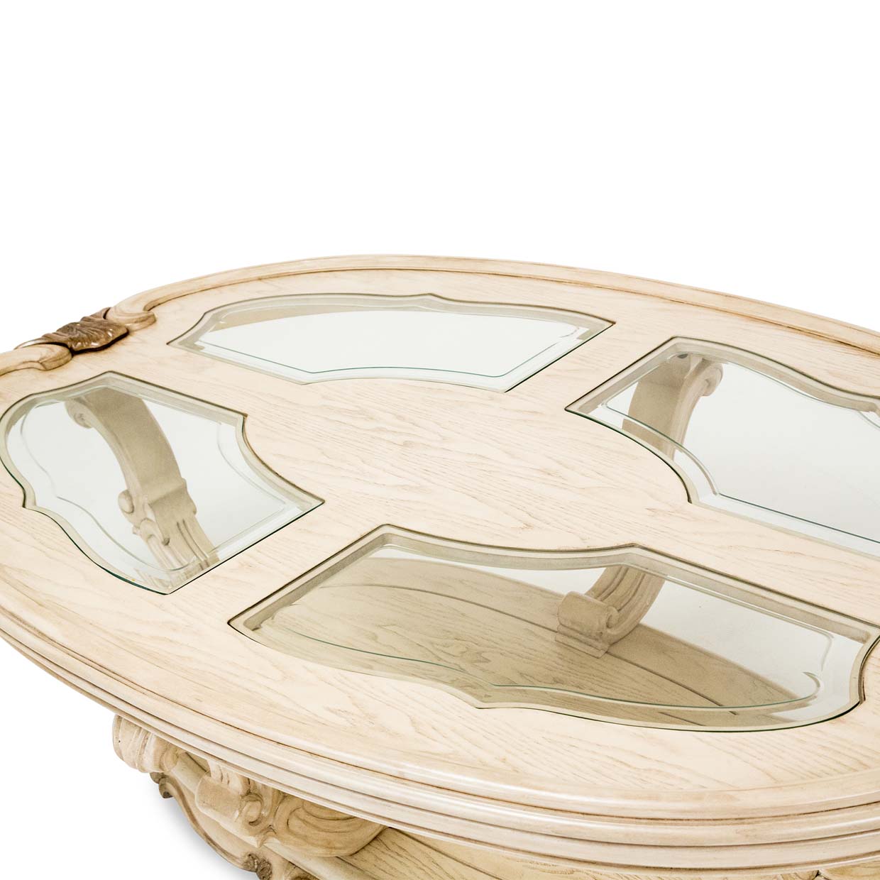 Platine de Royale Champagne Oval Cocktail Table - Ornate Home