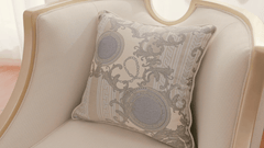 Platinum Manor Beige/Gold Trim 3-Pc Living Room Set / HD-3PC6127 - Ornate Home