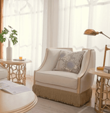 Platinum Manor Beige/Gold Trim Chair / HD-C6127 - Ornate Home