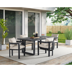 Playa Dark Grey 5-Piece Standard Height Outdoor Dining Set