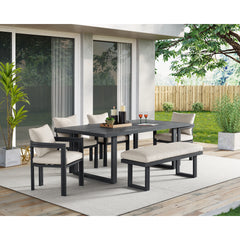 Playa Dark Grey 6-Piece Standard Height Outdoor Dining Set