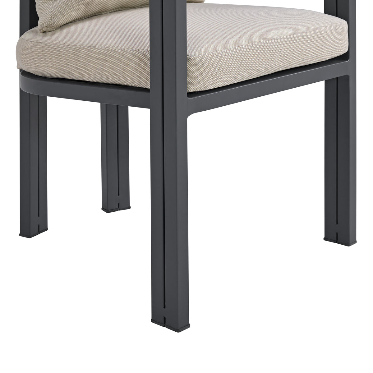 Playa Dark Grey 6-Piece Standard Height Outdoor Dining Set - Ornate Home