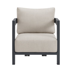 Playa Dark Grey/Olefin Beige Outdoor Chair (Set of 2) - Ornate Home