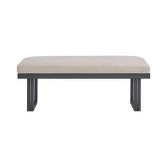 Playa Dark Grey/Olefin Beige Outdoor Dining Bench - Ornate Home
